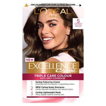 Paris Excellence Crème Permanent Hair Dye 5 Natural Brown